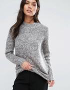 Y.a.s Mulla Chunky Rollneck Sweater - Gray