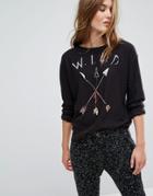 Leon And Harper Wild Jersey Top - Black