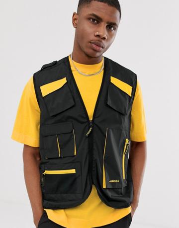 Agora Nylon Utility Tank Vest - Black