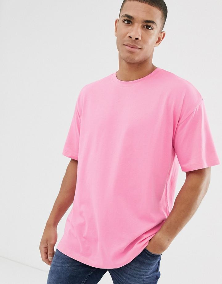 New Look Oversized T-shirt In Neon Pink - Pink