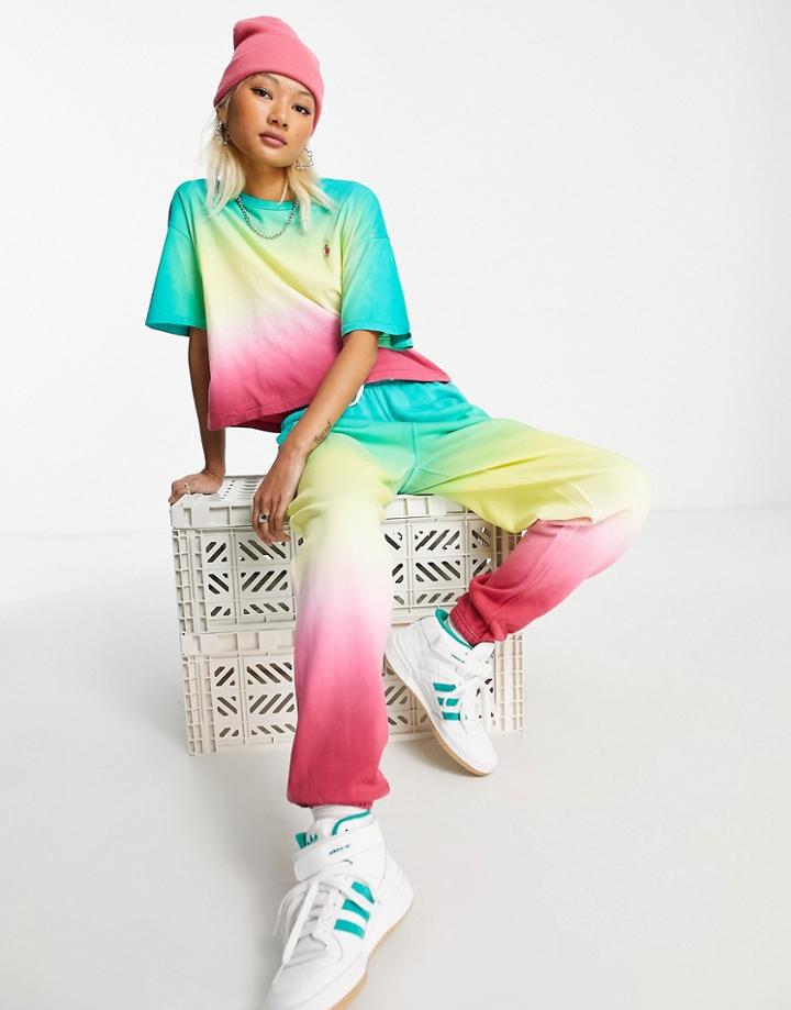 Polo Ralph Lauren Sweatpants In Ombre Dye Print - Part Of A Set-multi