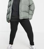 In The Style Plus X Perrie Sian Thick Ribbed Legging In Black