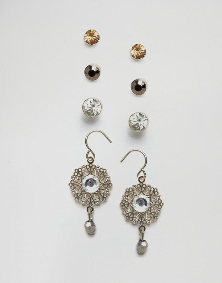 Oasis Multi Pack Gem Earrings - Multi