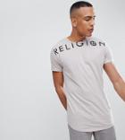Religion Tall Muscle Fit T-shirt With Branding In Light Pink - Pink
