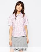 Le Kilt For Asos Lip Print Shirt - Multi