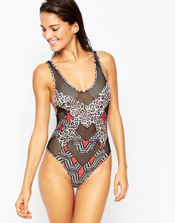 Skye & Staghorn Maasai Paneled Swimsuit - Multi