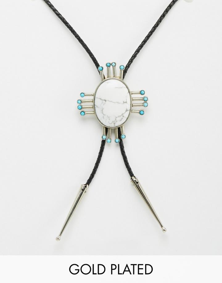The 2bandits Showdown Bolo Necklace - Silver