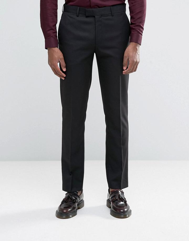 Harry Brown Slim Fit Suit Pants In Black - Black