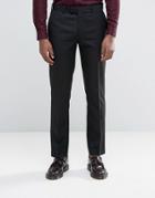 Harry Brown Slim Fit Suit Pants In Black - Black