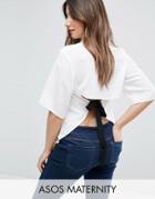 Asos Maternity Blouse With Tie Back - White