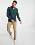 Farah Kreo Slim Fit Long Sleeve Shirt-green