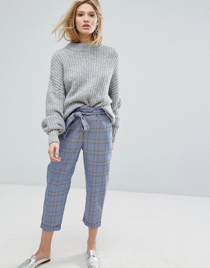 Outstanding Ordinary Pants In Check - Blue