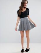 Oeurve A Line Midi Skirt - Gray