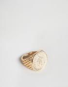Chained & Able Old English Sovereign Ring In Gold - Gold