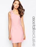 Asos Tall One Shoulder Mini Dress - Pink