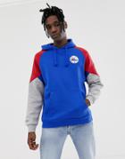Mitchell & Ness Philadelphia 76ers Cut And Sew Hoodie In Navy - Navy