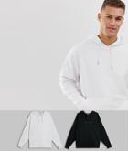 Asos Design Oversized Hoodie Multipack In White And Black - Multi
