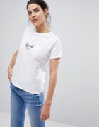 Asos Design T-shirt With Tattoo Heart - White
