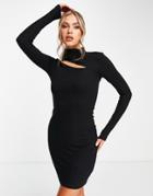 Na-kd Cut Out Rib Dress In Black