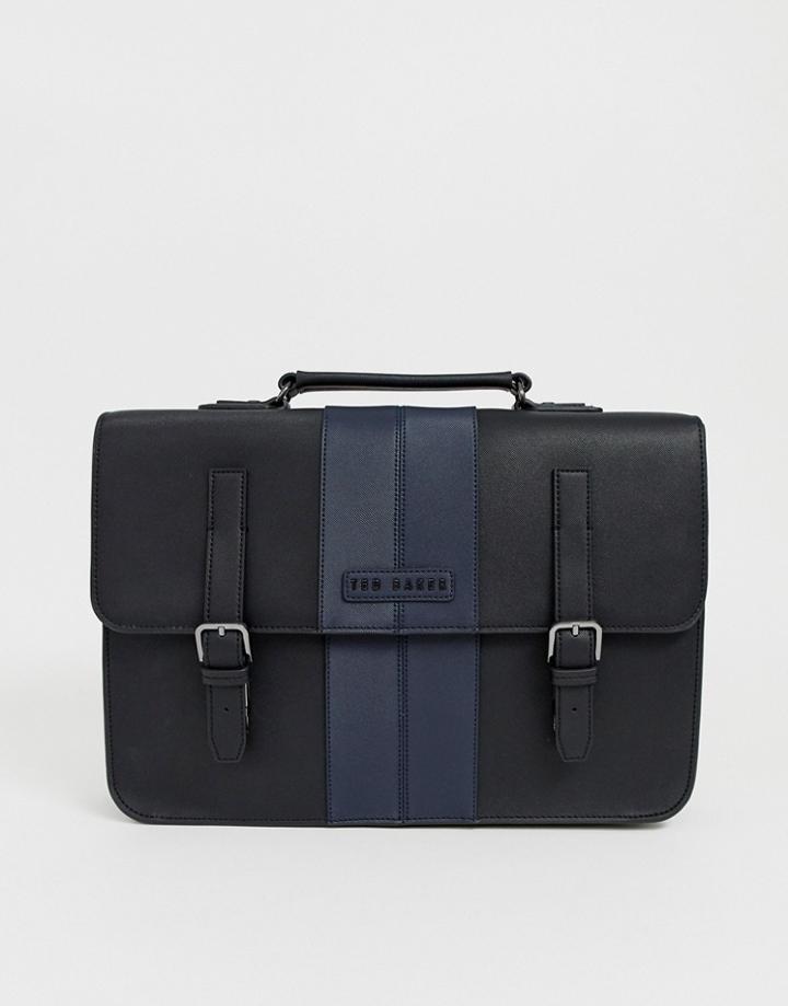 Ted Baker Iced Crossgrain Satchel In Black - Black