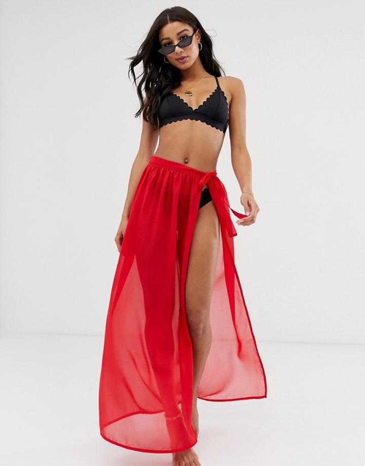 South Beach Wrap Maxi Skirt - Multi