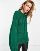 Y.a.s. Jenna Rib Knit Sweater In Green