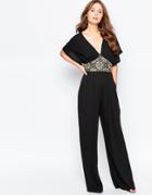 Traffic People Carpet Baggers Jumpsuit With Jaquard Detail