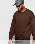 Reclaimed Vintage Oversized Sweatshirt - Brown