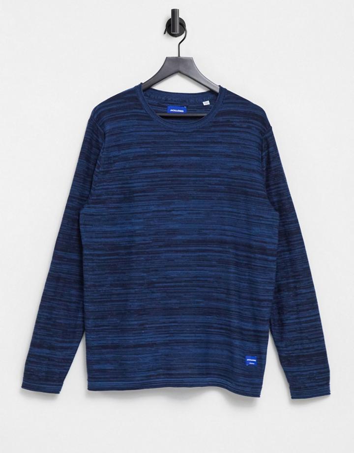 Jack & Jones Crew Neck Sweater In Navy