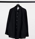 Collusion Plus Exclusive Color Oversized Shirt In Black