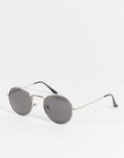 Aj Morgan Round Lens Sunglasses-silver