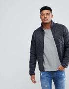Blend Quilted Jacket In Dark Gray - Gray