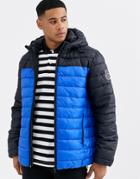 Only & Sons Puffer Jacket With Blue Color Blocking