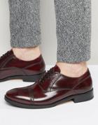 Base London Xxi Noel Leather Oxford Shoes - Red