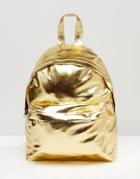Asos Metallic Mini Backpack - Gold