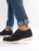 Ben Sherman Highland Lace Up Shoes In Navy Suede - Blue