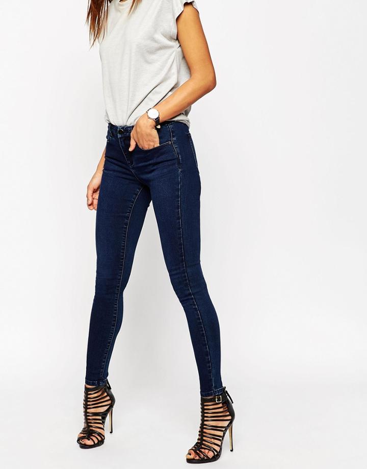 Asos 'sculpt Me' Premium Jeans In Drew Dark Wash Blue - Drew Dark Wash Blue