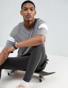 Asos Oversized T-shirt With V Neck And Cut & Sew - White