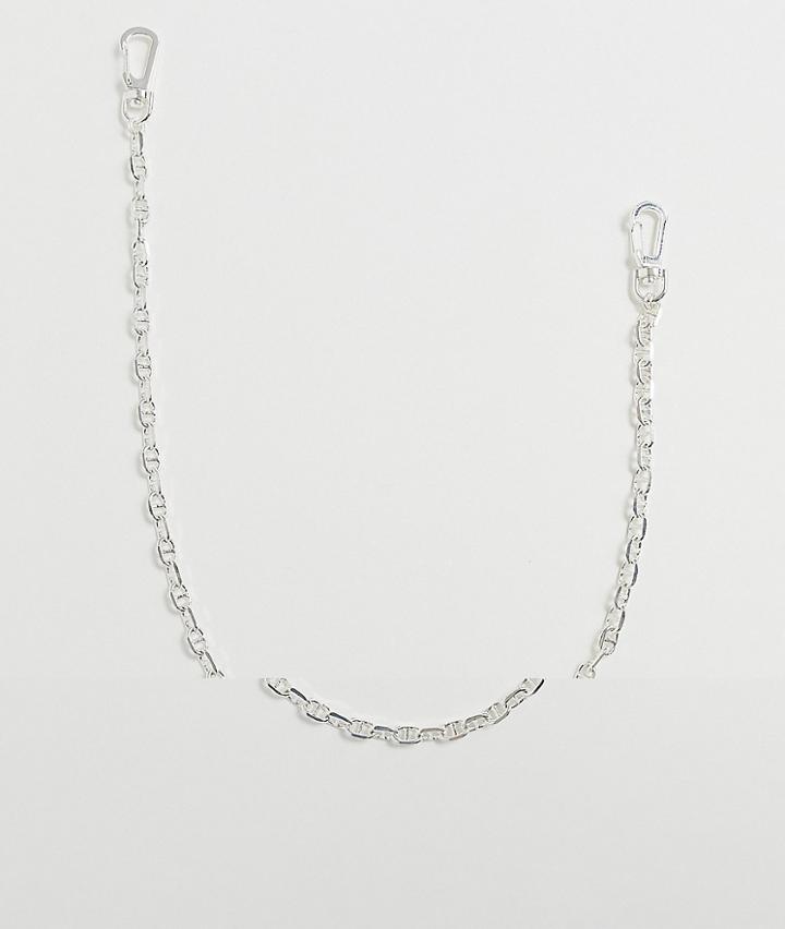 Asos Design Multiwear Jean Chain In Silver Tone - Silver