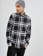 Allsaints Slim Fit Check Shirt - Black