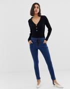 Current Air Skinny Jean With Stirrup And Lace Up Detail