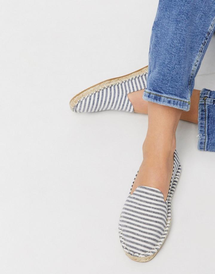 Asos Design Jual Espadrilles In Blue Stripe-blues