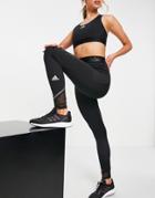 Adidas Training Heat Ready Leggings With Side Logo In Black