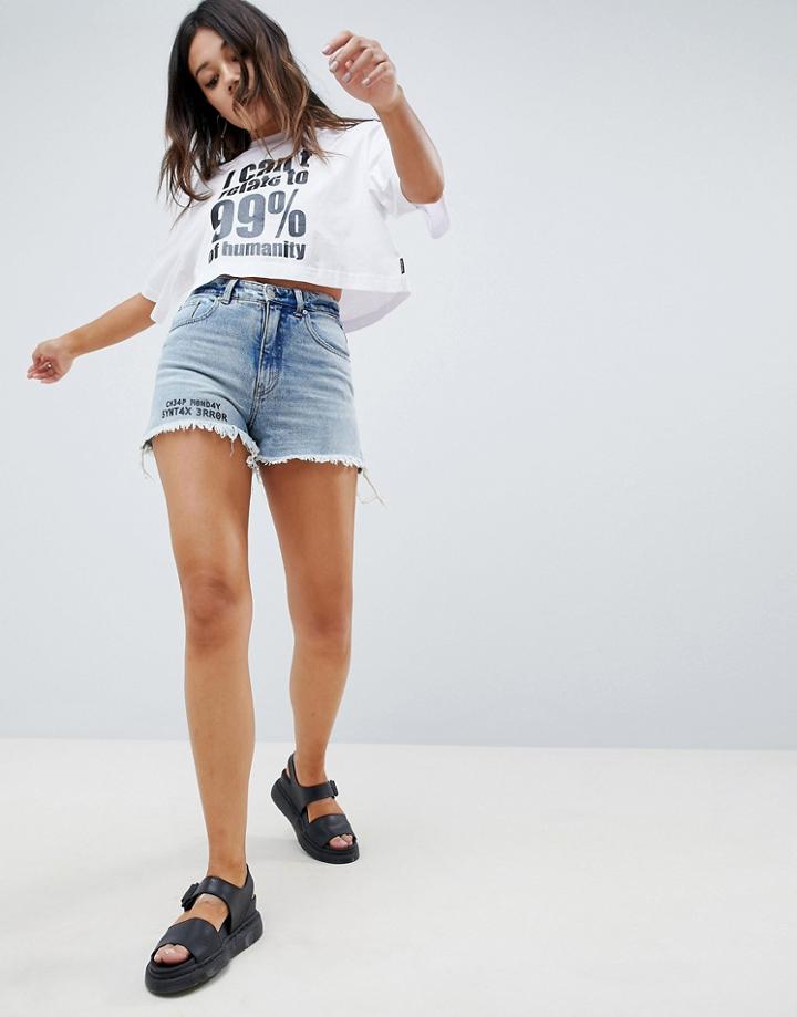 Cheap Monday Donna Mom Shorts - Blue