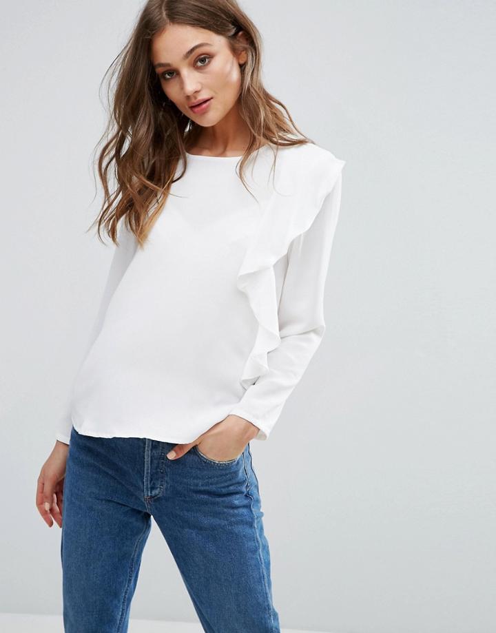 Vero Moda Ruffle Top - White