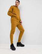 Asos Design Tracksuit Oversized Hoodie/skinny Joggers In Dark Yellow - Yellow