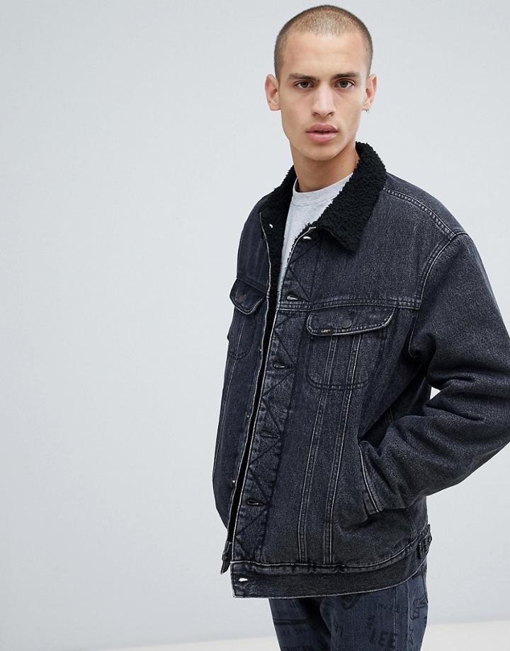 Lee Borg Denim Jacket Black Stone
