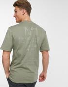 River Island No 1 Printed Regular Fit T-shirt In Khaki-black