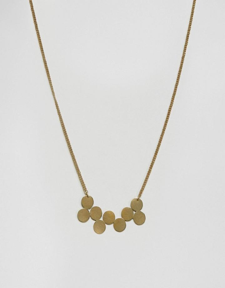 Made Gold Circle Cluster Necklace - Gold