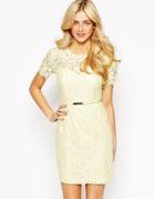 Oasis Lace Shift Dress - Green